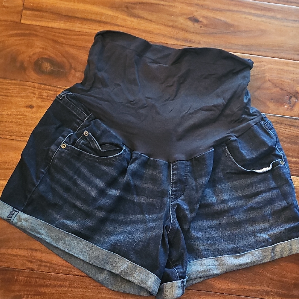 a:glow Denim Women's Shorts Maternity